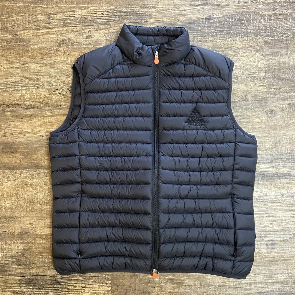 Save The Duck Black Puffer Vest Men's L Gorpcore Techwear Vegan Eco-Conscious‎
